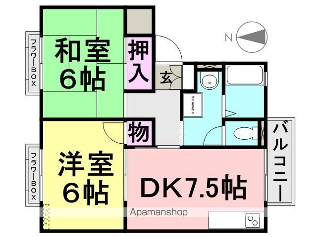 ホワイトヴィラ弐番館の間取り写真