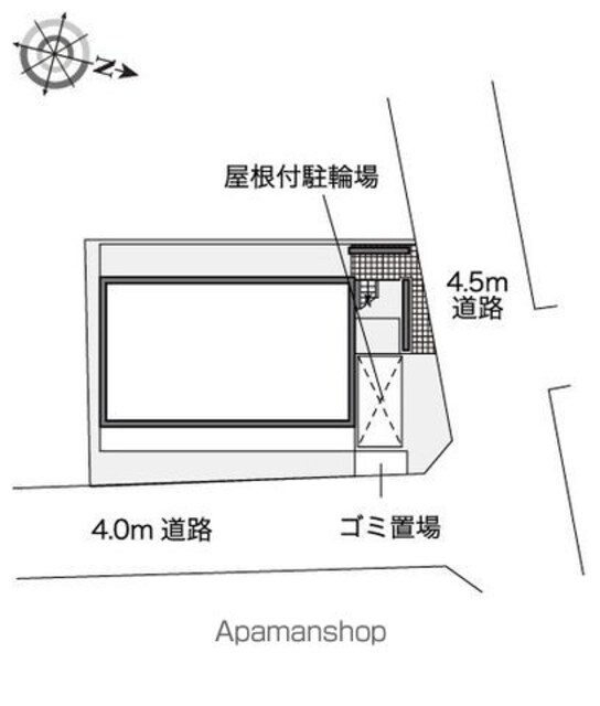 レオパレスマリンスター[1K/23.18m2]の配置図