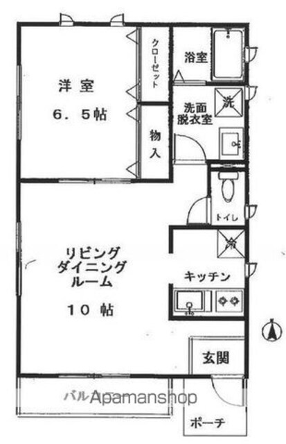 東京都世田谷区太子堂３丁目[1LDK/44.72m2]の間取図