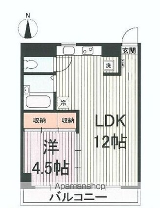 ニューライフ新宿参番館[1LDK/34.17m2]の間取図