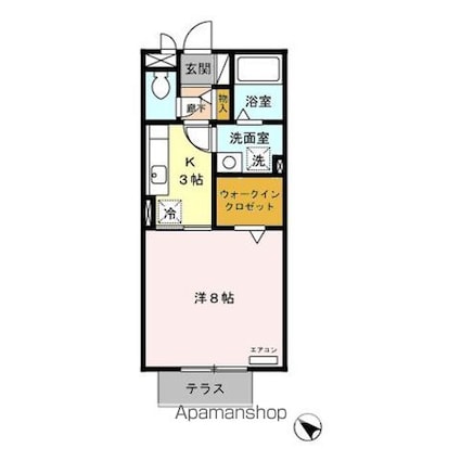 スプリング・Ｋ[1K/30.27m2]の間取図