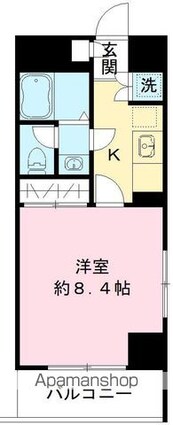コーポ芝公園[1K/28.44m2]の間取図