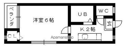 ＧＡＩＡ[1K/19m2]の間取図