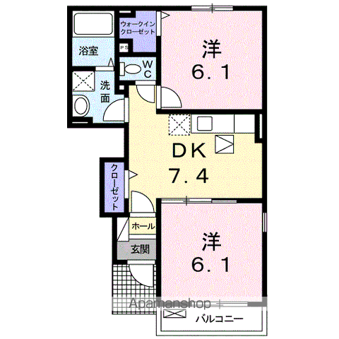 フレスコリーリオ　Ⅰの間取り