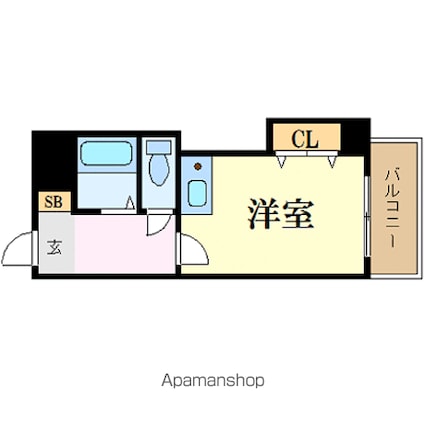 和歌山県和歌山市三木町堀詰[1K/24.48m2]の間取図