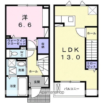 メディカル松下南ＤＸ[1LDK/51.54m2]の間取図