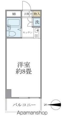 番衆エムエスビル[1R/22.72m2]の間取図