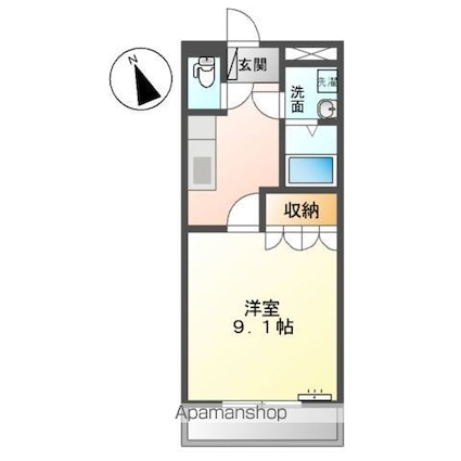 ハイムアンシャンテ[1K/30.96m2]の間取図