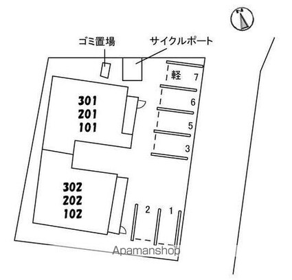 アプレシスタ　ベレオ[1LDK/51.95m2]の配置図
