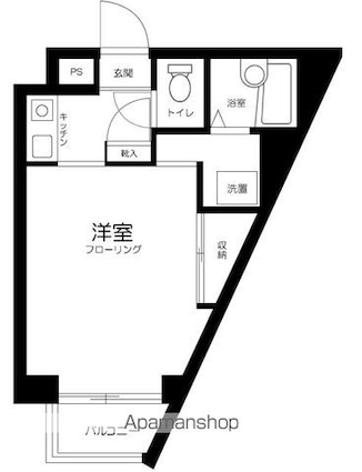 東京都新宿区西落合３丁目[1R/25.35m2]の間取図