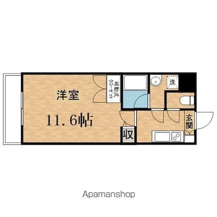 パークサイド松木[1K/32.4m2]の間取図