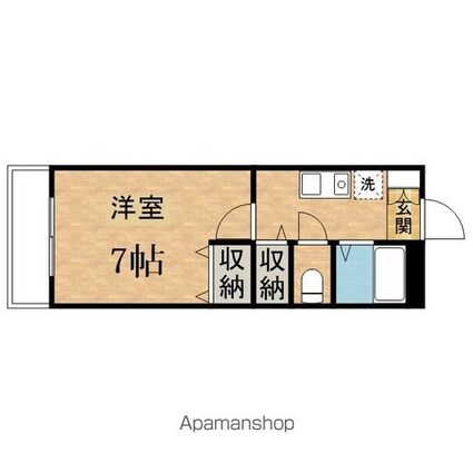 スペランザ[1K/23.85m2]の間取図
