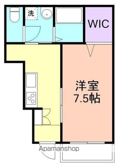 Ｓｏｌｉｓ四筋目[1DK/31.47m2]の間取図