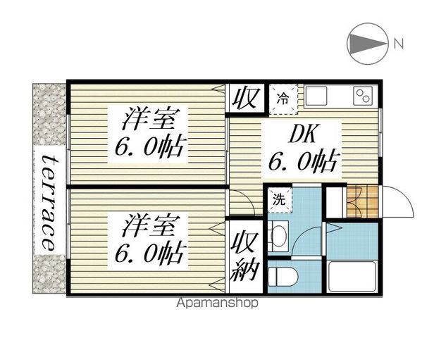 【立川市錦町のアパートの間取り】