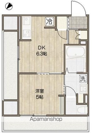 東京都墨田区押上２丁目[1DK/29.02m2]の間取図