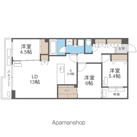 SーRESIDENCE南円山BLAZEの間取り写真