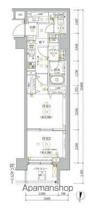 ガリシア錦糸町Ⅳ[2K/32.73m2]の間取図