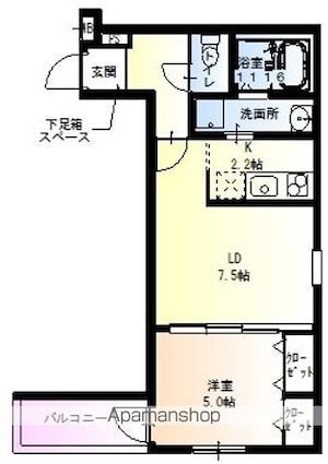 和歌山県和歌山市田中町３丁目[1LDK/37.03m2]の間取図