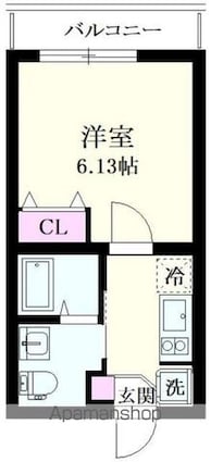 ＮＳＧＡＴＥ富士見台ｎｅｘｔ[1K/20.15m2]の間取図