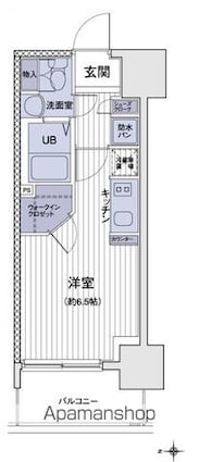 エスティメゾン大島[1R/22.2m2]の間取図