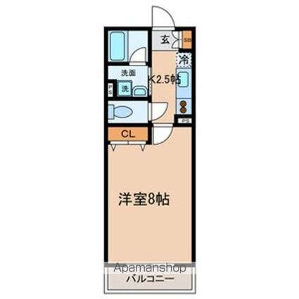 ＯＲＢＩＴＡＬ８[1K/26.07m2]の間取図