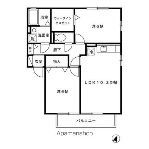 グリーンアヴェニュー Hの間取り写真