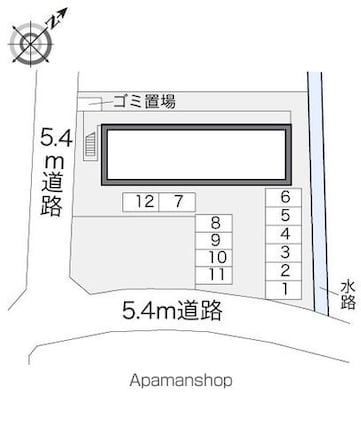レオパレスプレミールヴァン[1K/19.87m2]の配置図
