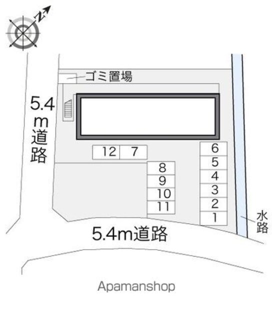 レオパレスプレミールヴァン[1K/19.87m2]の配置図