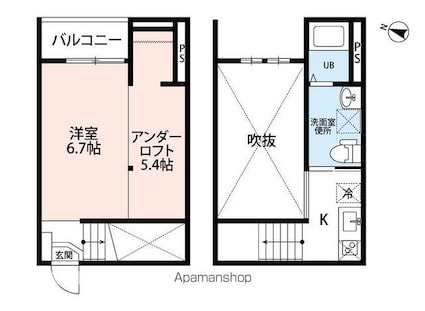 愛知県名古屋市千種区南明町１丁目[1R/24.39m2]の間取図