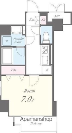 ドルチェ　ドミール[1K/26.83m2]の間取図