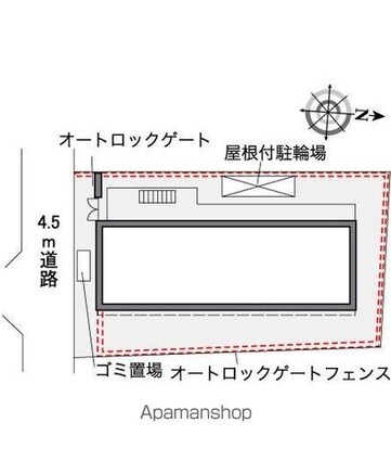 レオパレスプリマベーラ荻窪[1K/19.87m2]の配置図