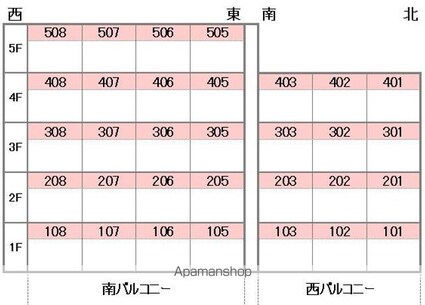 メゾン中村５[1K/22.04m2]の配置図