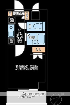 ラクラス杉並方南町[1K/20.32m2]の間取図