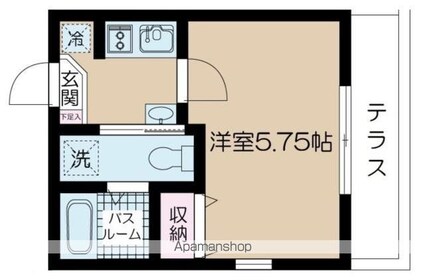 ＮＳＧＡＴＥ二子玉川[1K/18.2m2]の間取図