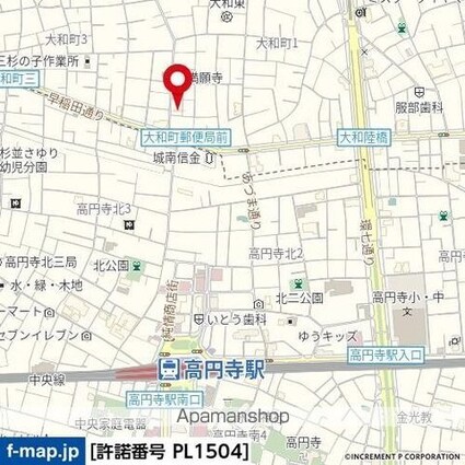 東京都中野区大和町１丁目[1LDK/37.42m2]の配置図