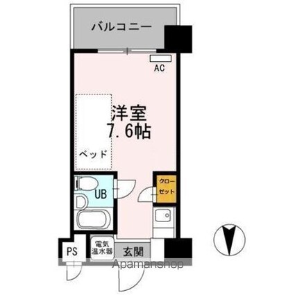 ベルハウス[1R/17.41m2]の間取図