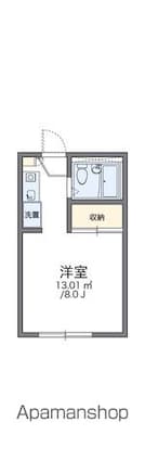 レオパレスサイトウ[1K/17.39m2]の間取図