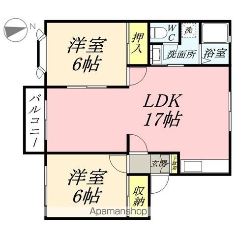クレセント松新の間取り写真