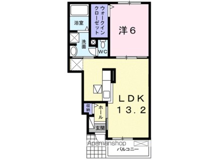 Ｓｈａｌｉｏｎ　Ａ[1LDK/44.17m2]の間取図