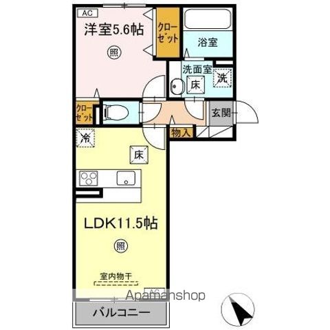 DーROOM Nの間取り写真