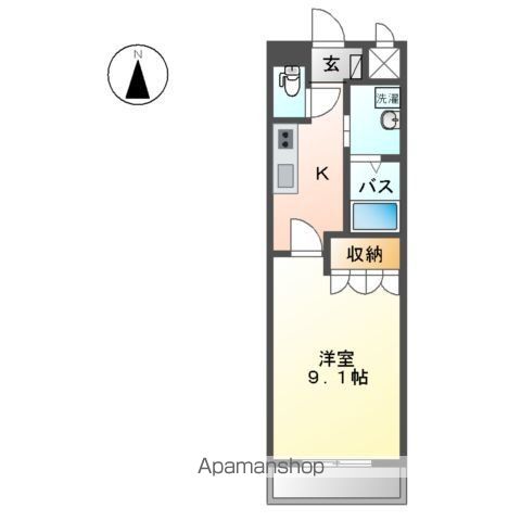 和歌山市西仲間町のマンションの間取り