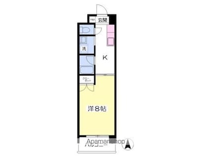 セレニテ山越[1K/27.55m2]の間取図
