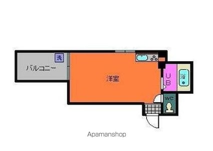 ササハラビル[1K/21.68m2]の間取図