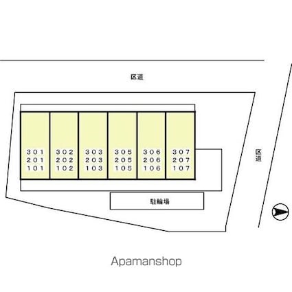 クレール八広[1K/30.03m2]の配置図