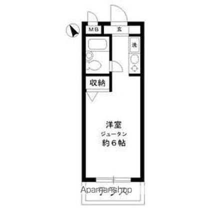菱和パレス世田谷千歳台[1R/18.7m2]の間取図