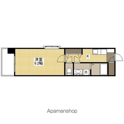 ウィンディア楽々園[1K/29.64m2]の間取図