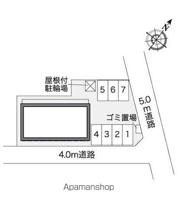 レオパレス金剛沢[1K/23.71m2]の配置図