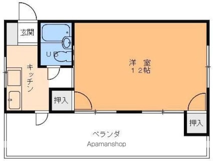 古町マンション[1K/29.97m2]の間取図