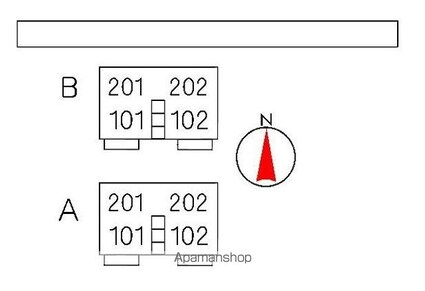 クオリティハイツ　Ｂ棟[2LDK/50.07m2]の配置図