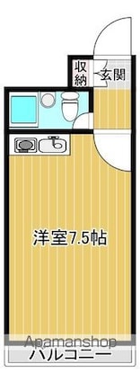 メゾン・レスカール[1R/20.25m2]の間取図